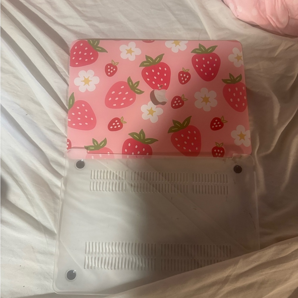 Pink Strawberry Laptop Case